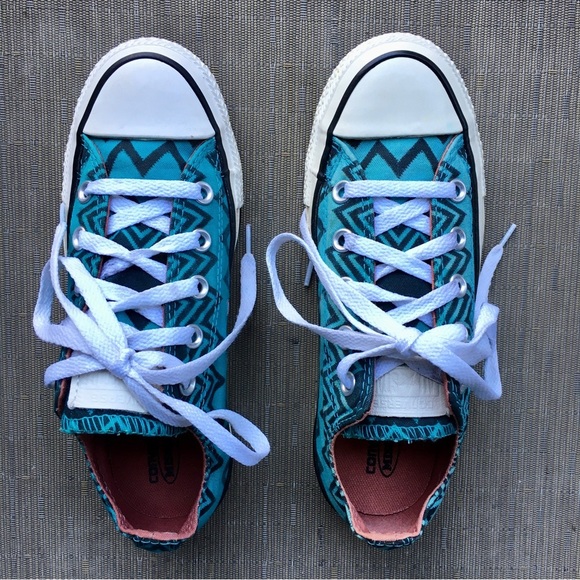 CONVERSE Missoni collab Chucks Chuck Taylor low top sneakers turquoise patterned - Picture 3 of 16